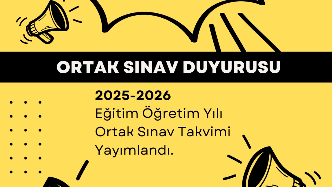 ORTAK SINAV TARİHLERİ BELLİ OLDU